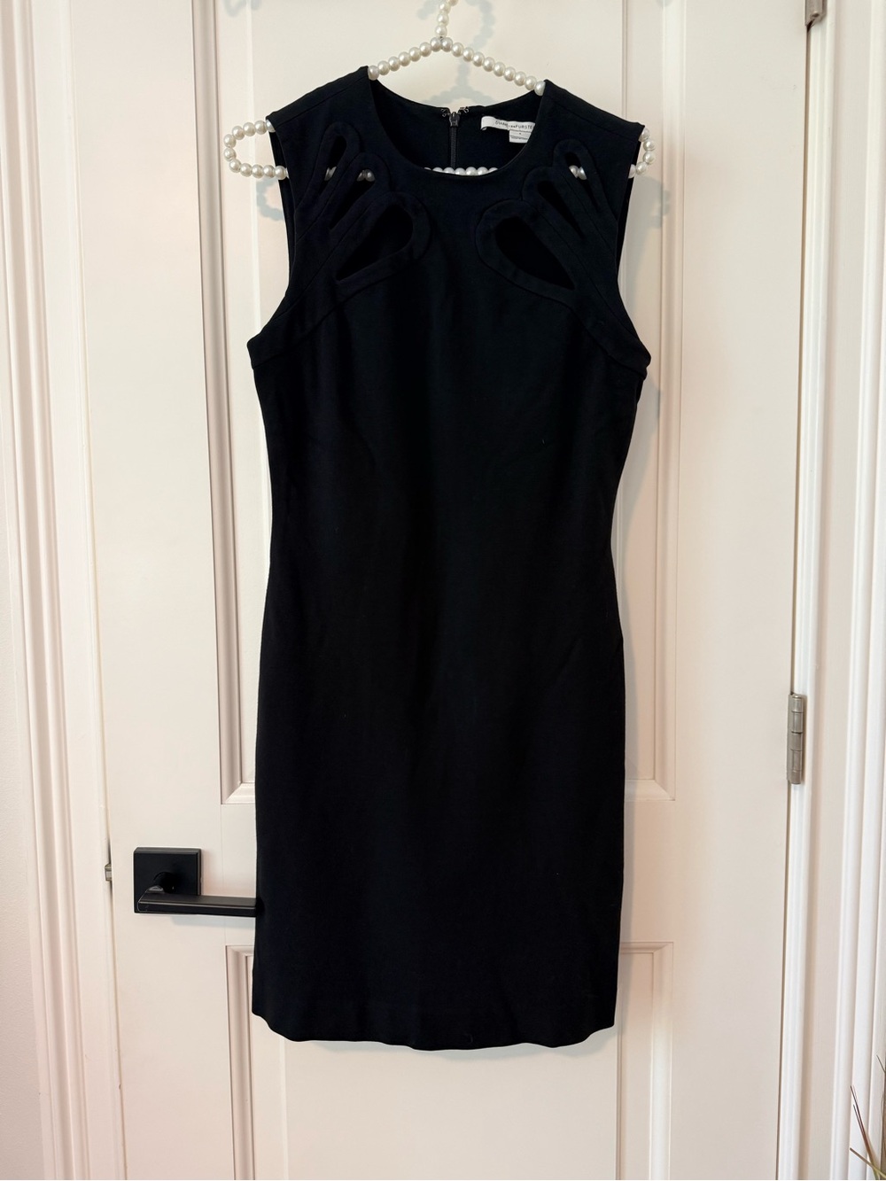 Diane Von Furstenberg Black bodycon Dress with cutouts size 4
